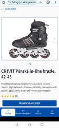 Hlavní foto k inzerátu č. 113598 - Prodám pánské brusle vel 42 objednaný s lidl sh...