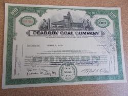 Hlavní foto k inzerátu č. 62175 - Staré zneplatněné akcie ?PEABODY COAL COMPANY? ...