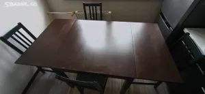Inzerát č. 138452 - ROZKLADACI TM.HNĚDY STUL 90 x 90 - 168,5cm     Prodávám r...