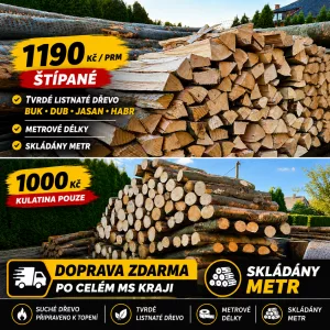 Inzerát č. 138772 - Palivové dřevo – tvrdé listnaté (buk, dub, jasan, habr)  ...