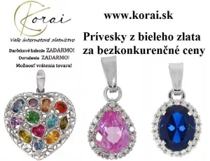 Inzerát č. 139372 - Nádherné prívesky zo 14 karátového bieleho zlata za bezko...