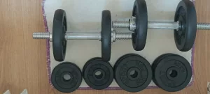 Inzerát č. 140785 - Nakládací litinové činky,nové minimálně použité 2×20 kg  ...