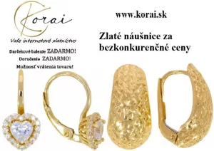 Inzerát č. 141498 - Široká ponuka náušníc zo 14 karátového žltého zlata za be...