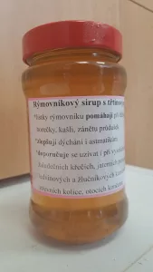 Inzerát č. 141724 - Prodávám DOMÁCÍ rýmovníkový sirup s třtinovým cukrem 350m...