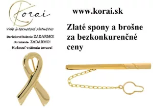 Inzerát č. 142189 - Zlaté kravatové spony a brošne Korai.   Krásne kravatové ...
