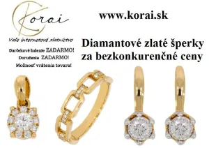 Inzerát č. 142409 - Krásne diamantové zlaté šperky zo 14 karátového zlata Kor...