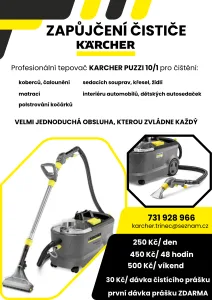 Inzerát č. 143139 - Nabízíme zapůjčení profesionálního tepovače KARCHER. Cena...