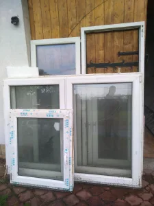 Inzerát č. 144047 - Plastové okno 187x140cm  Bílé plastové okno  Obě dvě kříd...