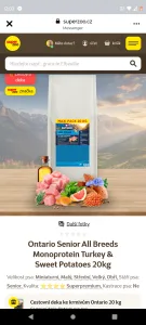 Inzerát č. 144225 - Prodám granule pro psa, otevřený balík,ubrano polovinu ta...