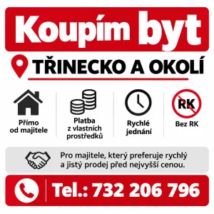 Inzerát č. 144390 - Koupím byt – Třinecko a okolí  Koupím přímo od majitele, ...
