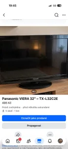 Inzerát č. 144562 - 📺 PRODÁM TELEVIZOR PANASONIC 32" + SET-TOP BOX  Nabízím k...