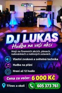 Inzerát č. 144743 - 🎧 DJ LUKAS – HUDBA NA VAŠI AKCI  Hraji na firemních akcíc...