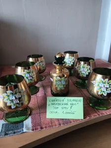 Inzerát č. 144890 - Likerova sestava, novoborské sklo TOP STAV!  Cena:1000kč